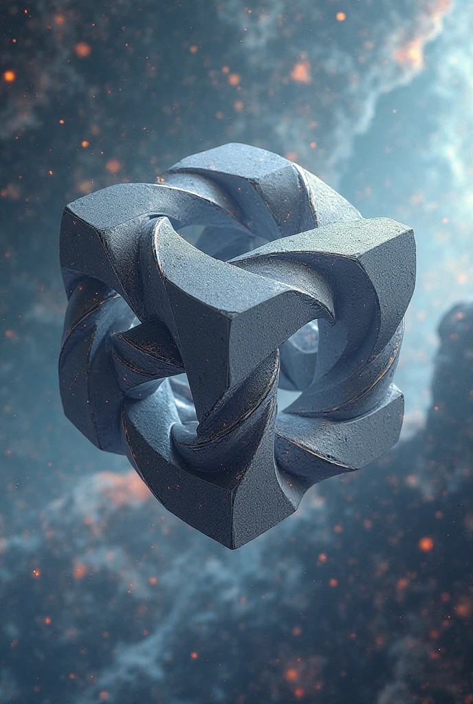 a surreal and fantasy mini statue with electronic printed board surface in entagled structures and twisted forms, in a Vasarely art style, silver grey coloured, super high sharpness, natural colours, 8K