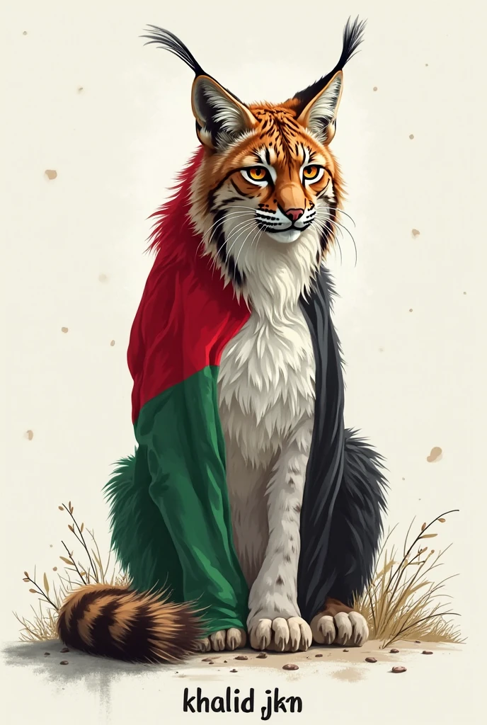 Flag Palastine tiger won celebrate
