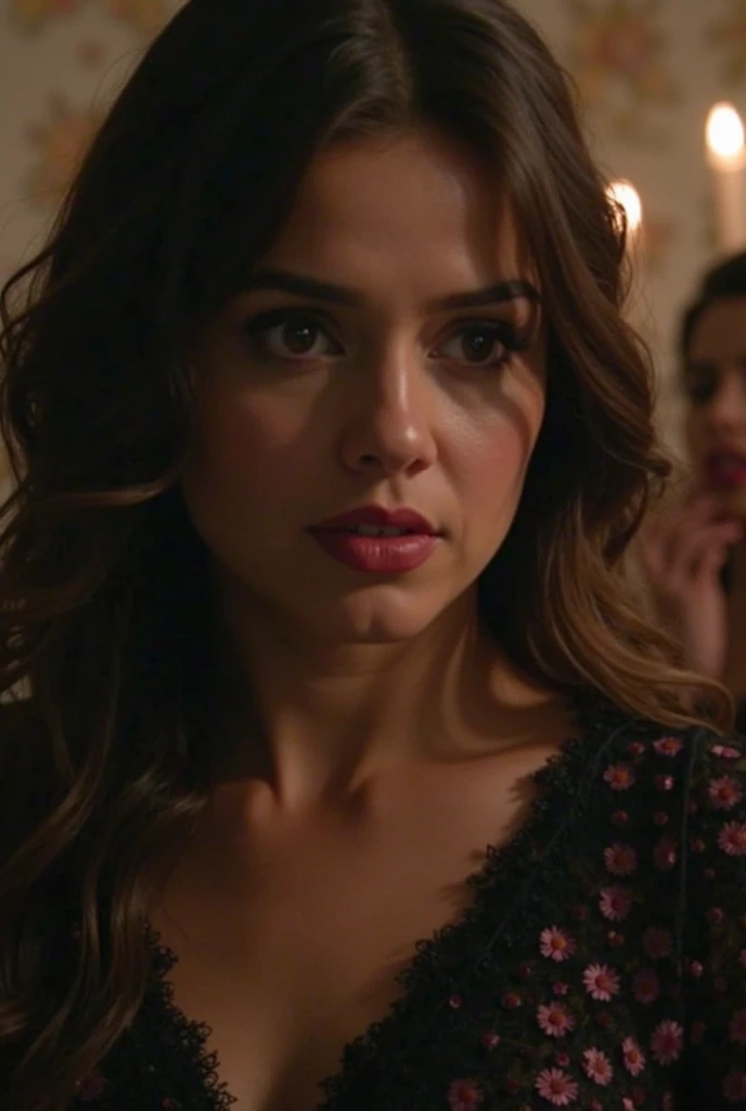 Portrait photo of a girl looks like a Ana de Armas, Alexandra Daddario