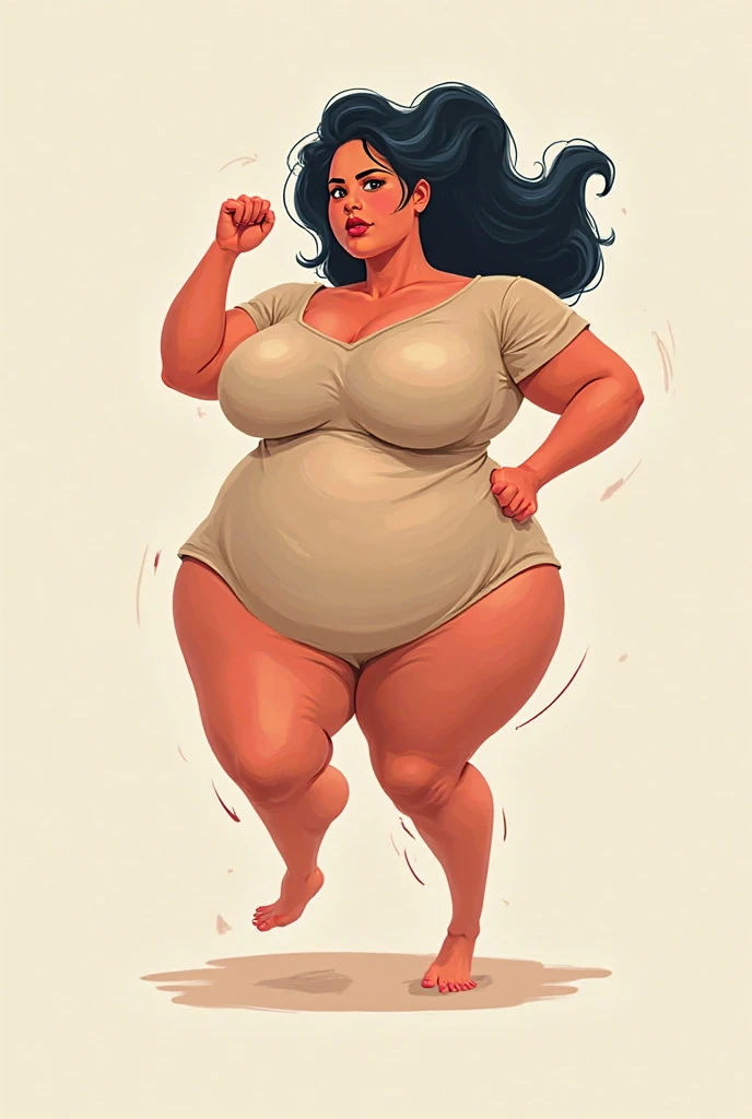 Busty jumping 