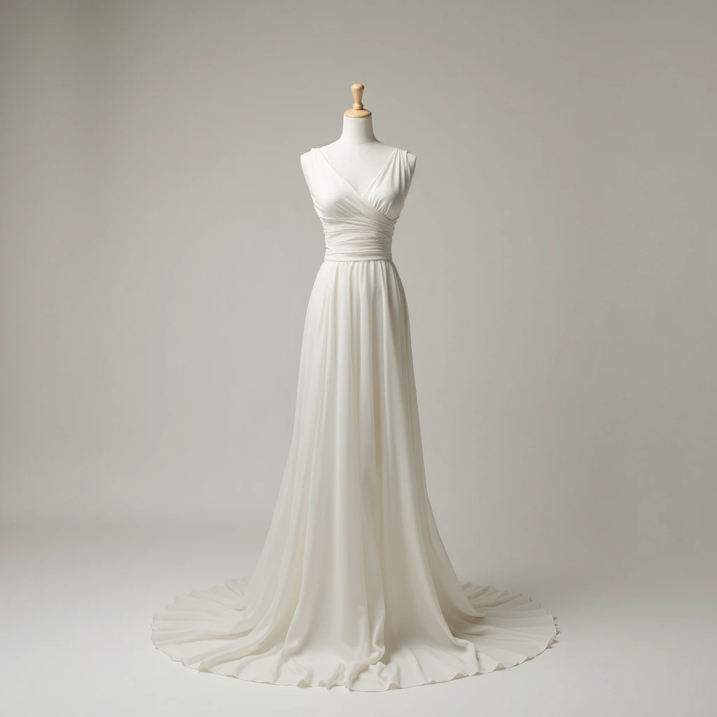 White wedding gown on mannequin