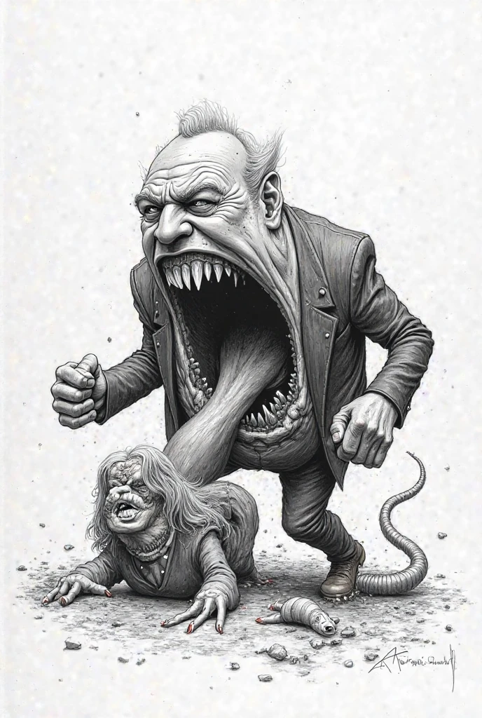 Peniwise eating children with his big mouth coloring page 