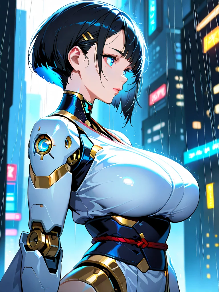 (1 Armored Girl:1.3, Solitary), (Audrey Hepburn:1.3), (Very beautiful Japanese woman), (Sexy Girls), (business attire:1.3), (22 years old: 1.1), (Walking the red carpet:1.3), (Attractive random poses:1.3), (At the Night Royal Party:1.3), (Looking straight at you:1.3), (Staring at you:1.3), (Front view:1.3), rest, (Ponytail:1.3), (Black and shiny thin hair:1.2), Bangs, Dark brown eyes, beautiful eyes, Princess Eyes, (big eyes:1.3), Bangs, wear glasses:1.3, Hair between the eyes, short hair:1.3, (slim:1.1), (Small to medium breasts:0.95), (Thin waist: 1.15), (Detail of beautiful girl: 1.4), Open your mouth, Red lips, Fully made-up face, (Glowing skin), ((Perfect female body)), (Upper body pictures:1.3), Perfect anatomical structure, Perfect proportion, (Most beautiful Korean actress faces:1.3, Extremely cute and beautiful Japanese actress face:1.3), rest, (Viewer, Wearing cute coordinates, (Extremely detailed shiny white robot body armor:1.3), (Mecha Armor:1.3), (Stilettos:1.3), Detailed clothes, rest, (Detailed Royal Night Background:1.2), (Dark background), (Studio Soft Light: 1.3), (Fake lights: 1.3), (Backlight: 1.3), rest, (Practical, Reality: 1.37), (masterpiece, best quality: 1.2), (Ultra-high resolution: 1.2), (RAW photos: 1.2), (Clear focus: 1.3), (Face Focus: 1.2), (Ultra-detailed CG unified 8k wallpaper: 1.2), (Beautiful skin: 1.2), (Pale skin: 1.3), (Hyper Clear focus: 1.5), (Ultra Clear focus: 1.5), (Pretty face: 1.3), (Ultra detailed background, Detailed background: 1.3), Ultra Practical Photo, Ultra-clear images, Ultra-detailed images,huge , Crazy breast swelling, Chest larger than shoulder blades, Big breasts and thin waist,(huge breasts:1.2),Hydrated skin((rogue))((非常huge乳房)),((Grooves reveal original skin))