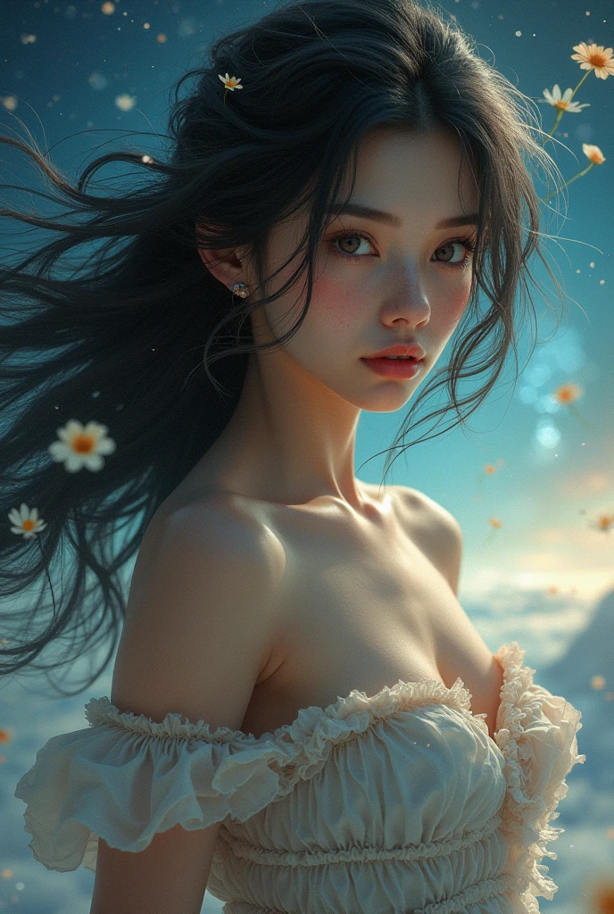 nsfw, zhongfenghua, 1 exotic dancer girl, ((naked, stripped, disrobed,)) ancient chinese architecture background, (white smoke:1.3) (photorealistic:1.4), dynamic pose, dancing, flower petals, zentangle, mandala, entangle, official art, unity 8k wallpaper, ultra detailed, beautiful and aesthetic, masterpiece,best quality, (dynamic angle:1.4), glowing skin, (floating colorful sparkles:1) chaos, elegant, vivid colours, romanticism depth of field exotic_dance, cinematic lighting.