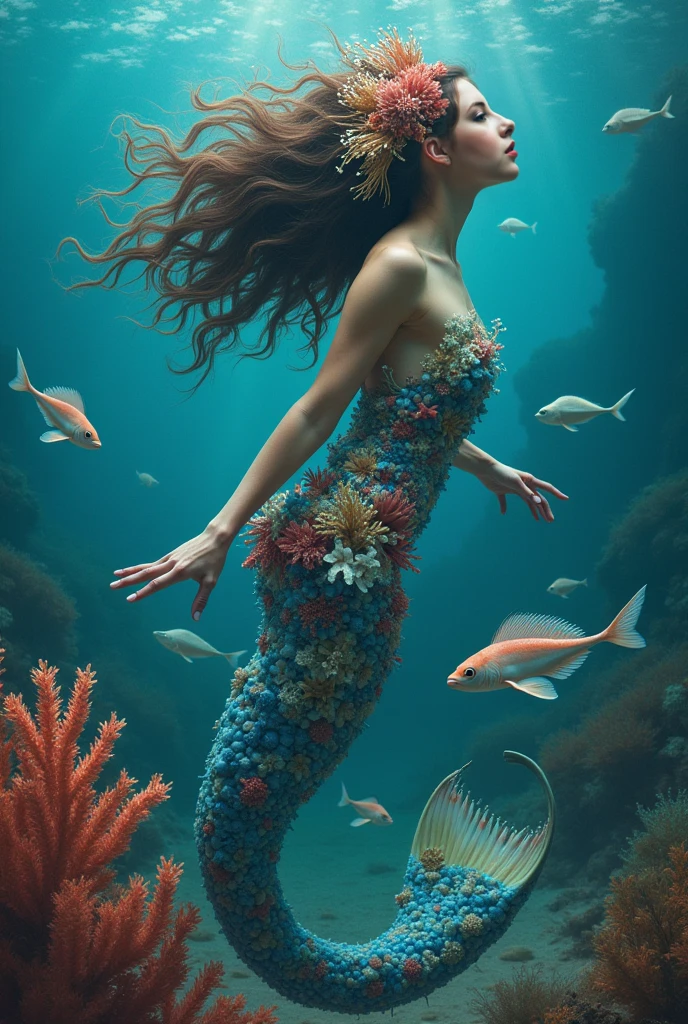 A beautiful girl enjoying the ocean, surrounded by marine life such as dolphins and jellyfish, Modern Disney Style, Pixar Style, Digital art, glow effects, Hand drawn, render, 8k, Pixar renderman render, cinema 4d, blender, atmospheric 4k ultra detailed, cinematic sensual, Sharp focus, humorous illustration, big depth of field, Masterpiece, colors, 3d octane render, 4k, concept art, trending on artstation, hyperrealistic, Vivid colors, modelshoot style, (extremely detailed CG unity 8k wallpaper), professional majestic oil painting by Ed Blinkey, Atey Ghailan, Studio Ghibli, by Jeremy Mann, Greg Manchess, Antonio Moro, trending on ArtStation, trending on CGSociety, Intricate, High Detail, Sharp focus, dramatic, photorealistic painting art by midjourney and greg rutkowski,