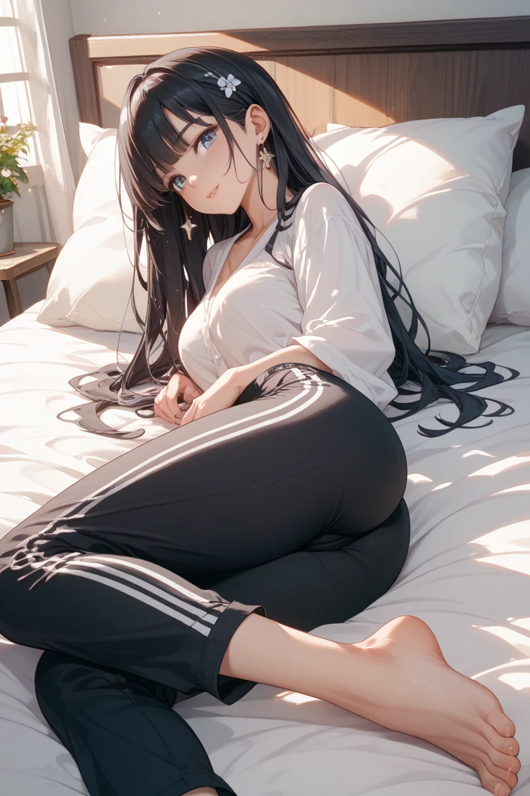 Beauthful,((Clothes Damaged)),(((Shy))),(((with legs apart))),((sports bra)),(upshorts),Whole body diagram,ultra detali,masterece-piece,Highest image quality,8K分辨率,(exquisitedetails),(((Extreme color))),Beautiful eyes((two side up)),(Detailed engraving of the picture part),White stockings strangle,((White Very Long Hair,untidy)),high qulity,High Details,delicated face,
