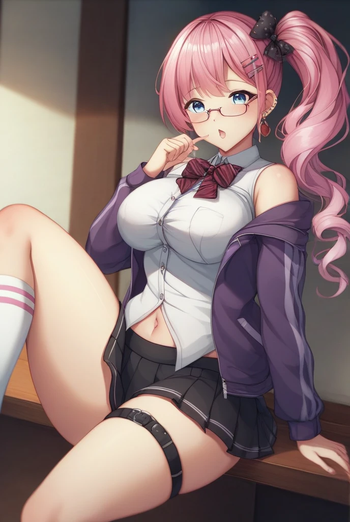 highest quality、High resolution、detailed background、beautiful and detailed face、cute teen girl、(huge breasts:1.1)、
(Squat in the school toilet)、((真from belowのアングルの超アップ:1.5))、
skimpy sailor suit、white sailor collar、plaid pleated mini skirt、braided ponytail、Cute black glasses、white knee high socks、white knee socks、pink floral embroidered panties、No bra、sleeveless、
(close-up underwear from below), from below, Are standing, butt focus、
perfect body line、Well-defined body、emphasize the chest、emphasize cleavage、legs open、Look at me with a slightly troubled expression、blush、Ass with lack of sexual desire、panty shot、camel toe