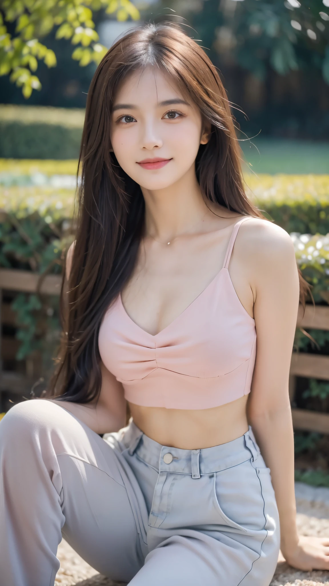 (Realistic, high resolution:1.3), 1 fille avec un corps parfait, Visage et yeux super fins,europeenne, cheveux longs, seins nus
