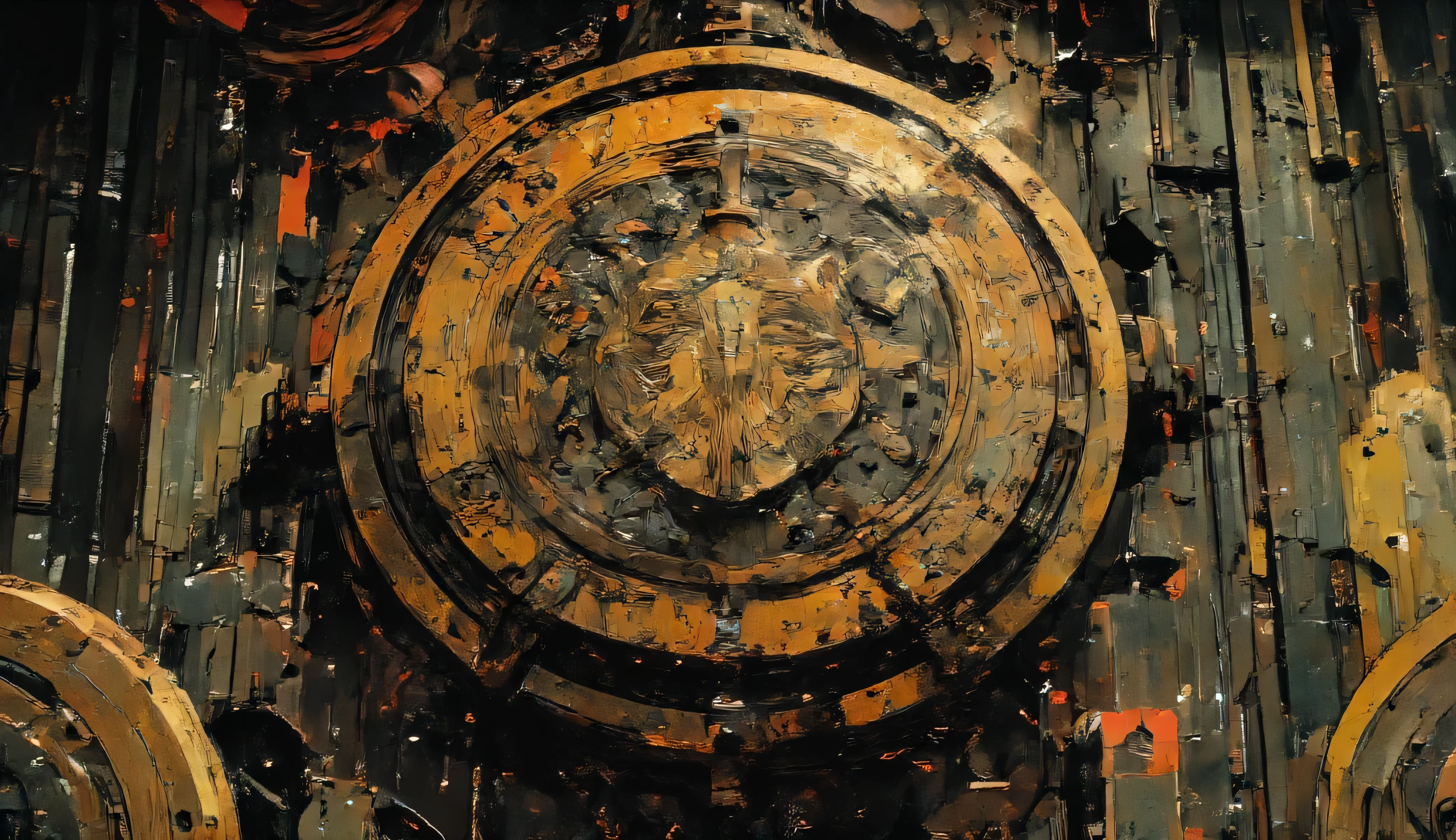 The golden medallion bears the engraved sigil of House Ancrath—a proud and battle-worn lion, its details partially obscured by soot and ash, yet still exuding a sense of lost nobility