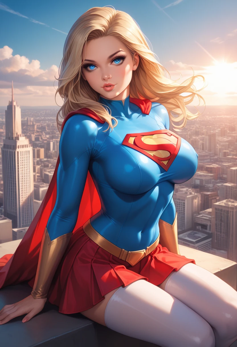 Portrait of the best quality, 4k wallpaper, Extremely detailed Supergirl, ouvert avec les mains Chemise Supergirl, open shirt Supergirl 8k wallpaper, Yeux brillants, cheveux noirs courts, ombre parfaite, Masterpiece, Regarder le spectateur, rougissant, very embarrassed, Sourire innocent, extremely detailed eyes, Ultra-detailed, 1 fille solo, 2 mains parfaites seulement, ouvre grand son uniforme de Supergirl, invites the spectator to breastfeed, fille parfaite, Uniforme minimaliste de Supergirl, 1 fille solo seulement, Night on top of a skyscraper, Private outdoor show, Regarder le spectateur, petits seins, Boobs Off Shirt, NSFW , Lait maternel, lait, (le lait maternel sort du sein) proportion mammaire parfaite, NSFW awarded, Soir , stars