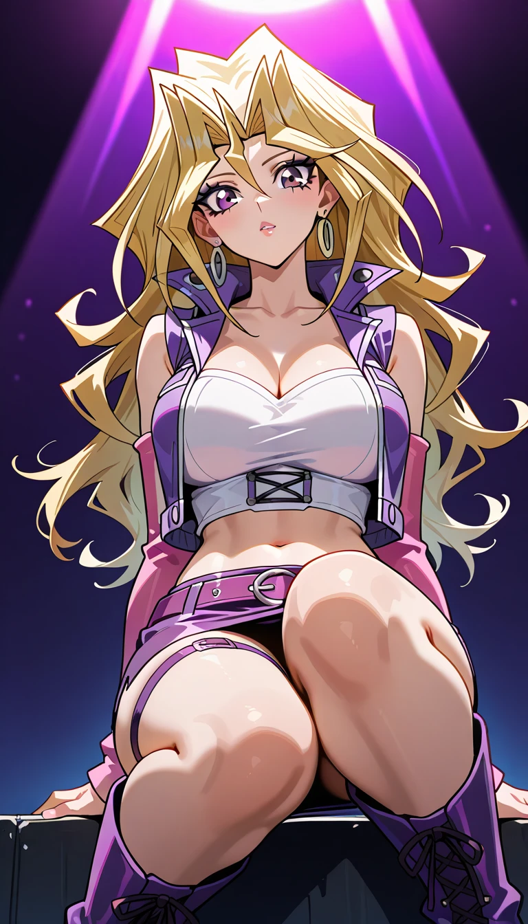 masterpiece, 最high quality, high quality, High resolution, High quality texture, high qualityの影, Attention to detail,, Ray Tracing, Sharp focus,(bionde), (Drill Hair), ), (Blue eyes), (Naughty smile), (Close your mouth), (Orange and pink ice skating leotard(Original costume))、 (Lie down on the bed), Full body portrait、Big Breasts、Transparent nipples、Detailed Background、Detailed costume、Ryuzoji Himeno(School Hypnosis Slave)、Sweaty、Brainwashed Ryuzoji Himeno、Crotch stain、blush、Hot Breath、