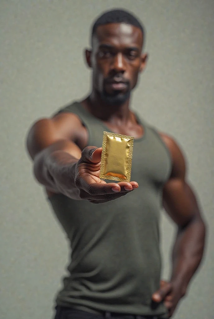 Improve his muscles and put yellow glasses on him