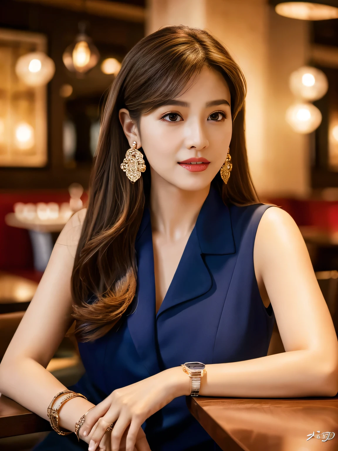 - [ ] realistic:1.37, Masterpiece, best quality, raw image, nonsense, UHD, 1 girl, Wavy hair, brown hair , look at viewer, In a large office casino in a high-rise office building in Nevada, ,Casino and slot machine environment,complicated details, Detailed background, Fine skin, hair follicles, height, HDR , Presentation to ten men , modelที่สวยงาม, Soft light on the face,JP_model , Medium bust, 30-year-old woman ,((white shirt,Pant set ))