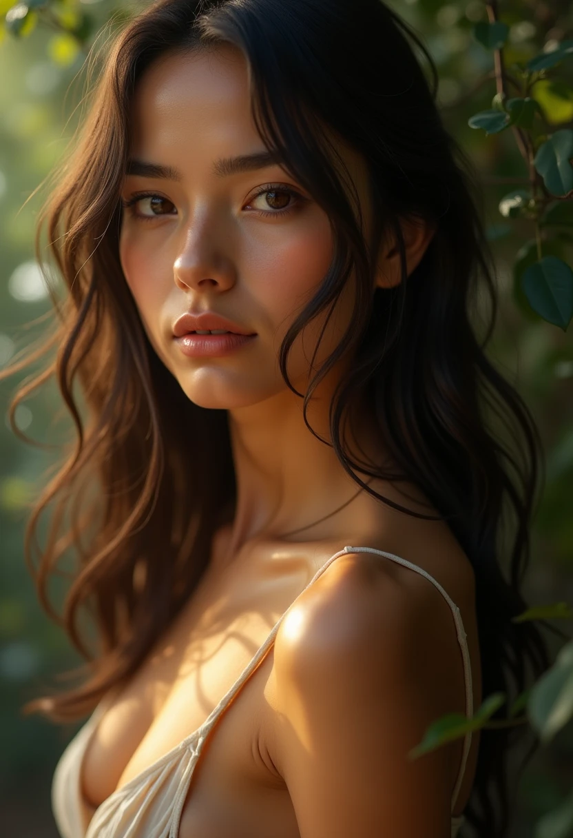 (photorealism:1.2), beautiful woman,long straight hair, soft lighting, plants in background, window with sunlight, cozy room, relaxed pose, realistic, intricate details, warm colors, close up, realistic, phone picture; super reaslistic, real picture