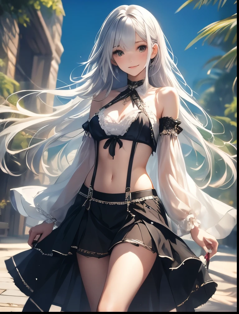 bridal beauty，White，Refined face，long hair，bathroom，Bridal veil，Lolita，float，Wind magic，flying petals，Floating hair，Tulle transparent clothing
，belly dance，Wet clothing，Bare crotch，Exposing the upper part of the mons pubis and thick hair，thigh