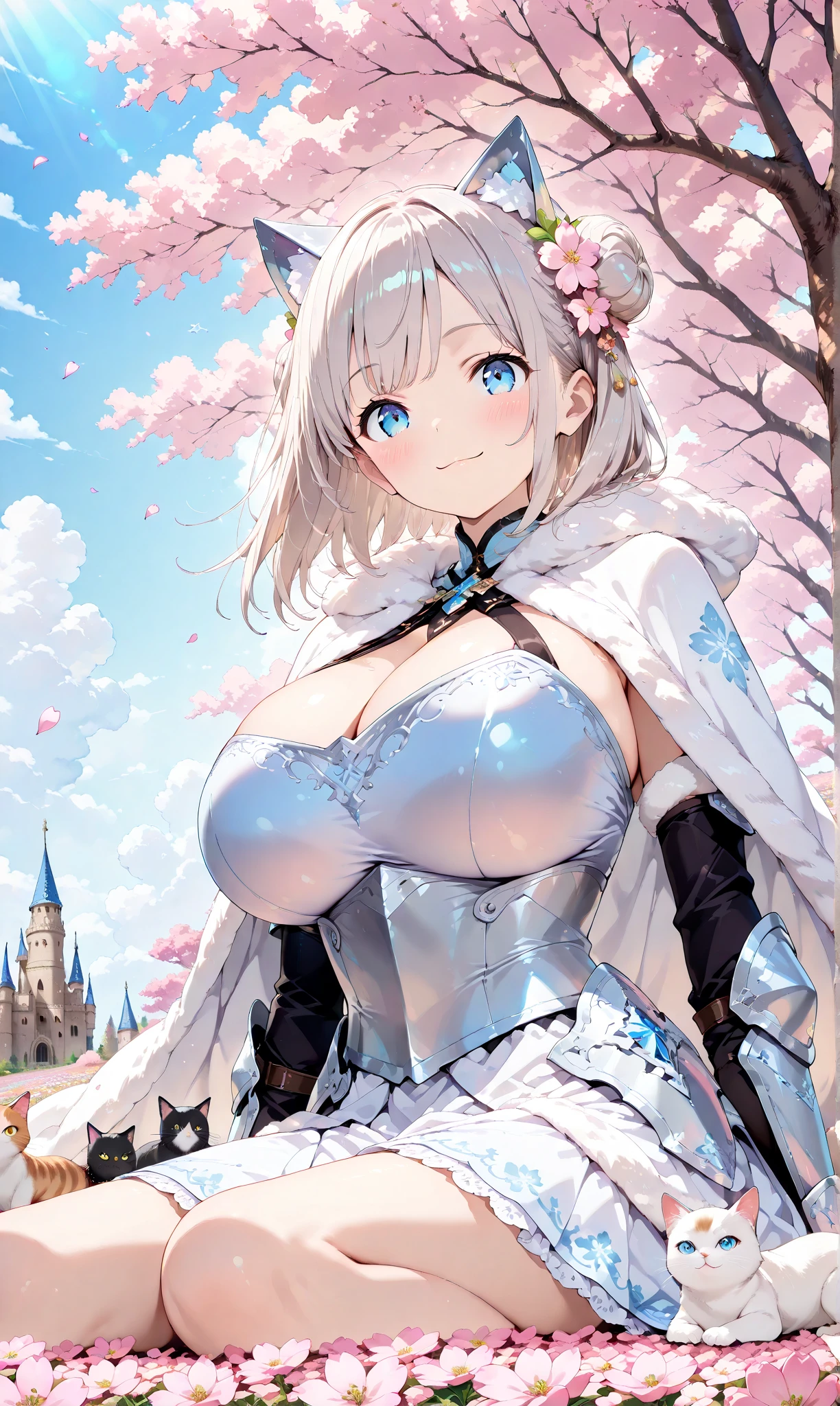 1 girl, blonde bob hair, heart shaped eyes, ♡, big breasts, lace queen, {girl with blonde bob hair named nao}, (Pink eye color), {race car}, (smile), bright background , mole under eye, Star-shaped choker, (masterpiece, highest quality), very detailed, highest quality, official art, beautiful and aesthetic: 1.2), (1 girl), very detailed, (geometry art: 1.3), colorful, most detailed ,（garden,beautiful flower々）, (masterpiece, highest quality), official art, beautiful and aesthetic: 1.2), (1 girl), very detailed, (geometry art: 1.3), colorful