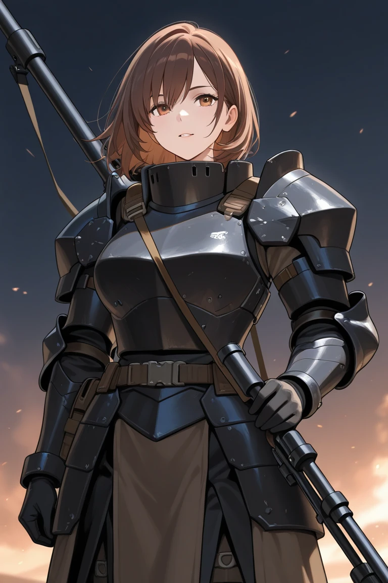 Sailor suit, (Armored Tank:1.5), Misaka Mikoto, The background is a tank, Looking into the distance, highest quality, 1girl, uhd, retina, masterpiece, ccurate, anatomically correct, textured skin, super detail, high details, high quality, best quality, highres, 4K