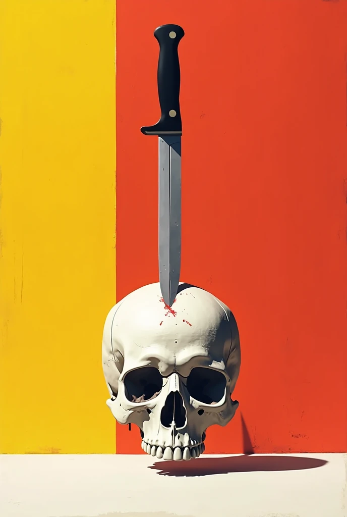 Logo of a hammer with blood and a phrase that says :Beautiful in my head, writing g by the Julio Martinez