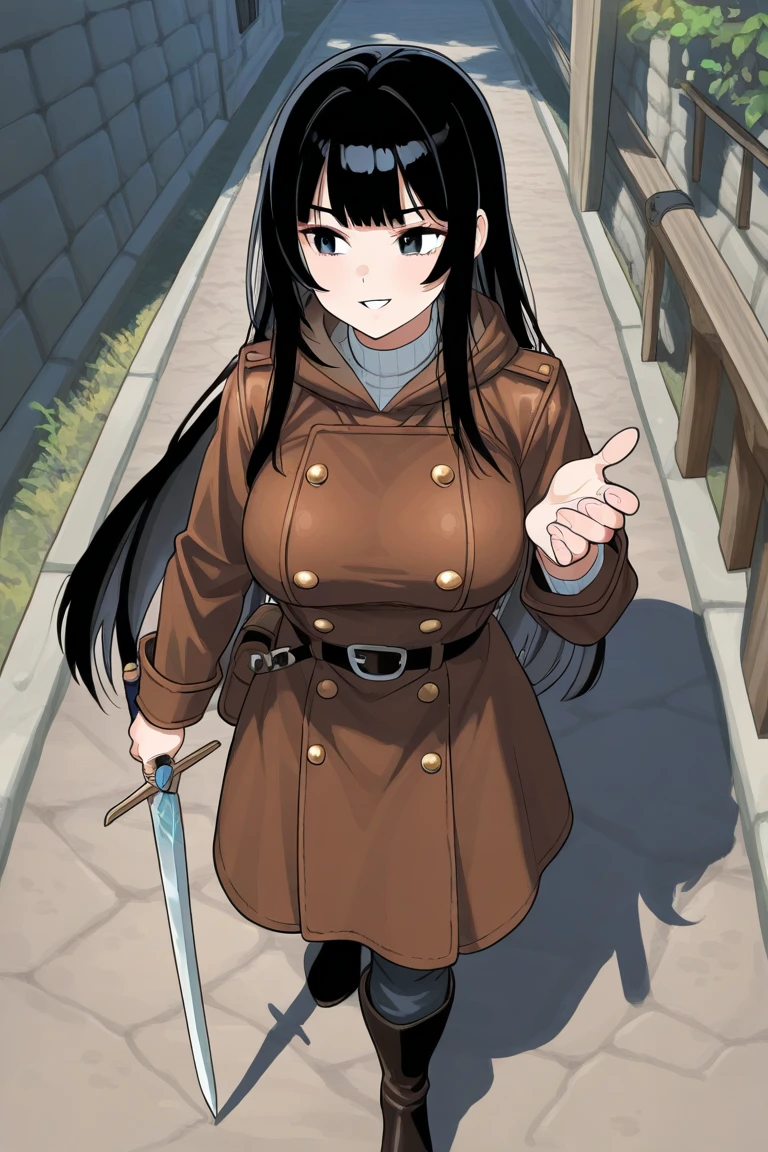 score_9, score_8_superior, score_7_superior, score_6_superior, score_5_superior, score_4_superior, Break Source_anime, masterpiece ,anime screencap,Kudrinie, Long Hair, bangs, Black Hair, Long sleeve, jewelry, ring, Iris,Cape, Severe, Outdoor, Leaning forward,Tied up with rope,gag,Struggling,