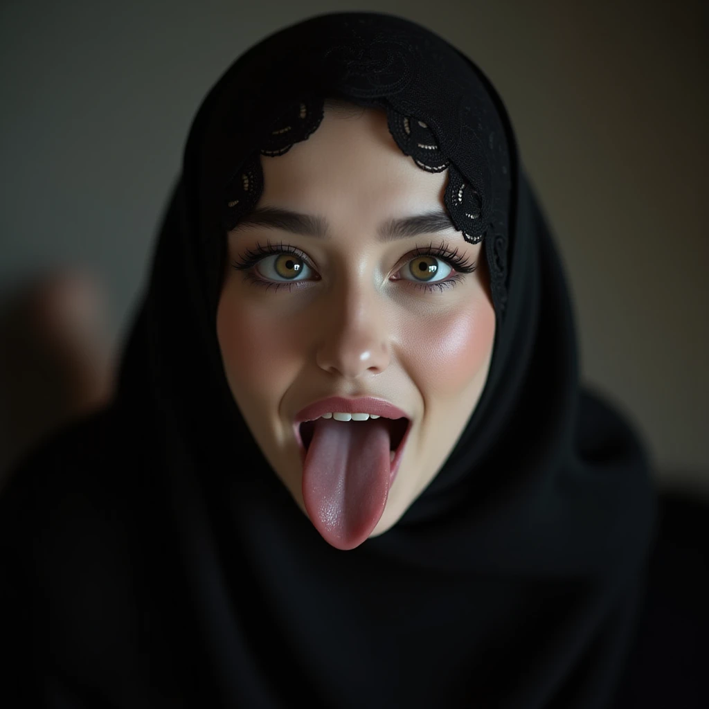Sezy women giving blowjob ,wearing hijab ,big natural boob,cleaan beautiful pussy 