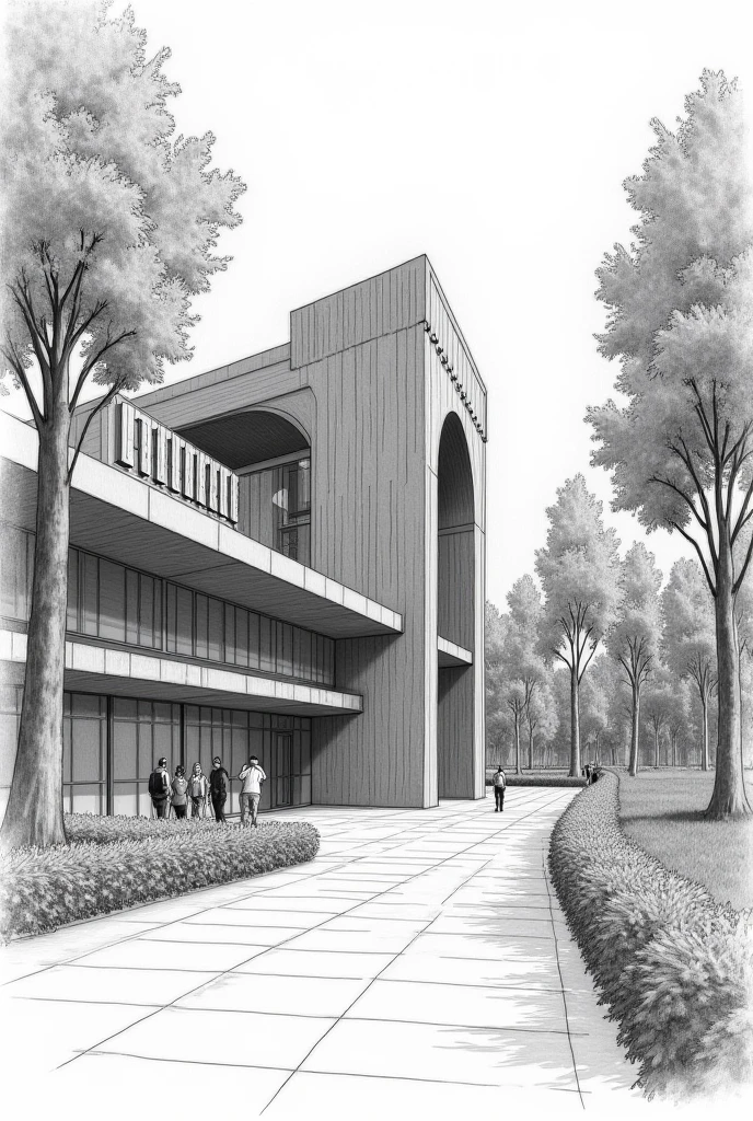 real-estate perspective of conceptual style architecture <lora:Architectural_:1>, (African architecture) ((School building)) , (Shigeru Ban) paper architecture , detailed working drawings , volumetric warm light lighting, dramatic , sustainability and green architecture