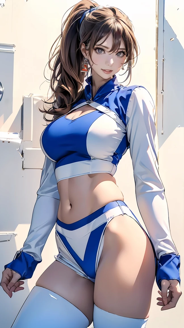 (perfect anatomy, anatomically correct, super detailed skin))), 1 woman, ((race promotion uniform:1.6)), grid girl, from front, shiny skin, detailed hair, detailed face, detailed eyes, (long hair:1.5, brunette hair:1.7, natural bangs, hair between eye, light brown hair), brown eyes, babyface, lip gloss, beautiful body, normal breasts, beautiful thighs, beautiful legs, camel toe, ((detailed cloth texture, dark blue, white, sleeveless top with light jacket, skirt:1.6, boots:1.6)), (lying on back:1.4), ((close eyes:1.6)), (sleeping), laying on the bed, straight arms down beside body side, (8k, top quality, masterpiece:1.2, extremely detailed), (realistic, photorealistic:1.4), beautiful illustration, dim lighting, whole body, (semen on forehead:1.2, semen on head:1.2, semen on thighs:1.8),