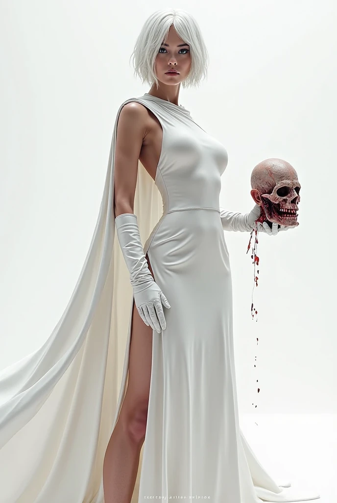 (((medium full shot))), (Masterpiece, photorealistic, photorealism, best quality, ultra-detailed:1.3), (nice hands, perfect hands), official art, cinematic light, (1girl:1.3), adult, solo, stunning black and white and red artwork featuring full body shot, dark, erotic, devious, alluring, sexy, seductive, sensual, surreal, gritty, walking away from the viewer wearing a flowing dress with spaghetti straps and high-heel shoes, lipstick, silk, satin, lace, blonde hair, long loose hair, disheveled hair, strands of hair on the face, (high contrast), rim lighting, (liquid fractal background:0.4), rendered with elegant gradients and intricate details, composition exhibiting fluidity and depth