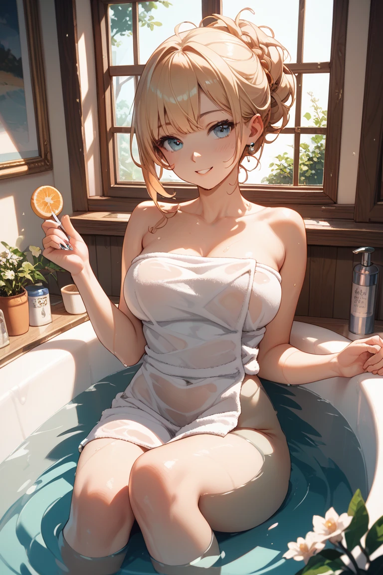 1girl huge large breasts,In the bath,Delicate and beautiful face,Various hairstyles,ample breasts,Convex buttocks,soaking wet body,perfectly proportioned, bathroom,vapour,bathtub,Cinematic lighting, filmgrain, Fujicolor, lightand shade contrast, 8k, Masterpiece, Textured skin, Super detail, High Details, High quality, A high resolution,