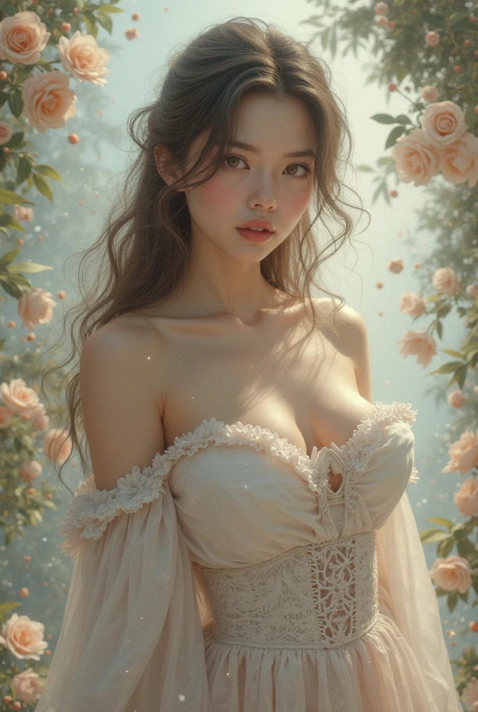 {{{{{3,318 trillion pixels high resolution, nsfw, Realistic scenery and lovely girl, In this scene the heroine is chosen as a human pillar, A full whipped deep cleavage rapidly emerged, thicken the lips look pretty, Boobs are fluffy and bouncy, Tits that get rounder bigger her deep tight cleavage}}}}},{{{{{A neat girl who stands on her knees and opens her crotch traces her crotch with her fingertips and with a faint moan experiences her first climax and becomes a little more mature and innocent masturbator, Higher concentrations of female hormones in the tank will make her moan all the more as much as she wants, white cheeks, The moment when the eyes of the heroine's girl are replaced with kaleidoscopic irises, magical in a romantic Cylindrical crystal herbarium showcase filled with oil, Herbarium-soaked her tits become so plump that they break the blouse of an even smaller-sized girl and her hair grows longer and sexier while she still looks like a girl, Cuteness preserved forever shining in exchange for life from her, wearing cute ribbon blouse and skirt, frills scrunchie on her wrist, her beautiful slender underbust, slender curvy cute waistline, an lewd fetish for lips and necks and waistlines, her clearer nip line from underbust to hips, gloomy straight black wig, thick vivid lips}}}}},{{Extremely detailed}},{{{{{heroine girl's Sexually unused body with pure and innocent aura}}}}}