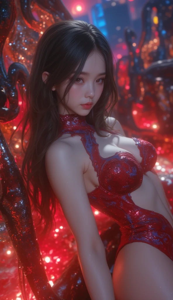 (The best illustrations)、realisitic、ultra-detailliert、The best lighting、Best Shadows、alluring succubus, ethereal beauty, perched on a cloud, (fantasy illustration:1.3), enchanting gaze, captivating pose, delicate wings, otherworldly charm, mystical sky, (Luis Royo:1.2), (Yoshitaka Amano:1.1), Dungeon and Dragon、caves、Dungeon、 A Necromancer、natta、Dark style、Succubus、Devil's Daughter、Bat Wings,(((Demon Hornlack-rimmed round glasses))))、(red eyes glowing:1.6)、beautiful countenance、Tindall Effect、(High Detail Skins:1.2) absurderes、Ponytail distortion、jewely、Beautiful expression、Toned waist、Wide buttocks、Tindall Effectmasuter piece、top-quality、Highest Standards、Top image quality、masutepiece、intricate detailes、High resolution、Depth Field、natural soft light、profetional lighting、Great smile、(High Detail Skin: 1.2)、photorealistic anime girl render、Strong highlights of the eyes、Perfect Anatomy、crotch open、Shy、Spreading your legs、Panties are visible、Skirt flipping、Body shiny with oilerectile nipple))、8K resolution、intricate clothing、Intricate details、Panties visible through the skirt、Panties in full view、Small panties, pink nipple, pink pussy