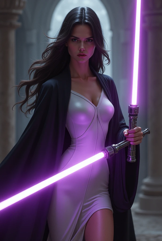 Ultra Pro Photo Real Princess Leia Hold Saber Light Face Open Mouth Teeth Hair Hairstyle Short Puffy Strange Body Realistic Suave Seductive Pose Drama Bridaldress Gothic Lava Black Spinel with Sparks Diamond Kunzite Indigo Tourmaline Extravagant Ruby Silk Satin Felt Leather Thick High Fashion High Fashion Revealing Under-Ultra High Image Quality Clothing 16K DSLR UHD HDR texture "Unreal Engine 5" Crystalline retina "Star Wars"