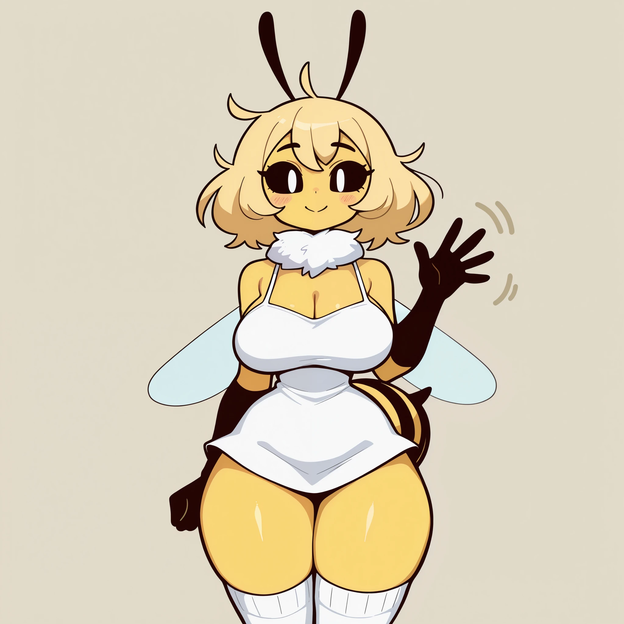 large ass, huge ass, big ass,huge breasts, big breasts, 1 queen bee, nsfw, no clothes, (no clothes), naked