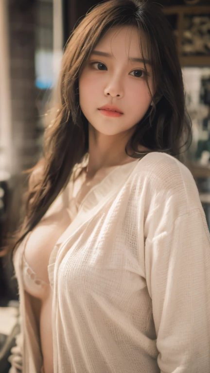 ((top-quality、masutepiece、8K、Top image quality、very complex and detailed details))、((dressed)), a woman with a big breast sitting on a hotel bed room, ((sagging breasts)), beautiful Malay girl, Asian girl, Malay model, beautiful Malay woman, gorgeous adult Malay woman, gorgeous Malay model, beautiful young Malay woman, beautiful Asian woman, sexy girl, (open shirt), Asian goddess, adult and cute girl, seductive pose, sharp focus, perfect dynamic composition, cowboy shot.