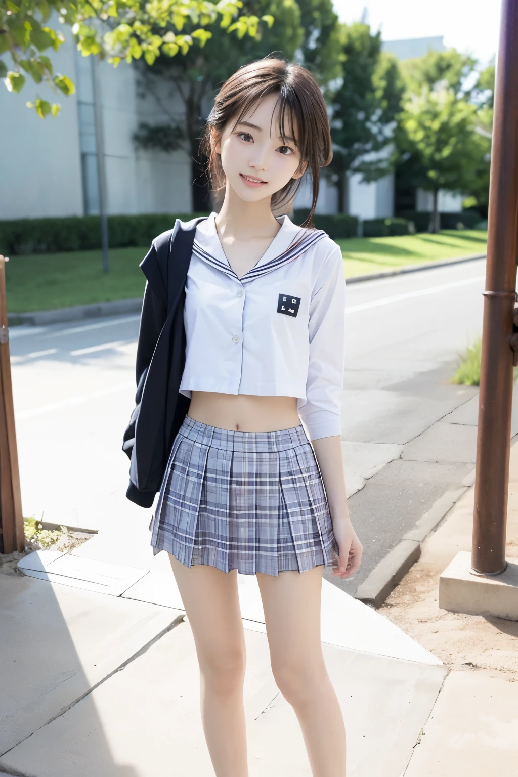 Beautiful sandy beach in the background、cute eyes, Clear Eyes, detail eyes, carefree smile, pretty smile、High detail, textured skin, very good detailed, ultra high definition, High Resolution Model, has a short torso, long legs、detailed face、bare navel、 twins , two girls, two high school girls、(((flat chested))), (flat chested:1.1)、 s、 、school uniform、cute, young, (full body:1.3)、 ultra detailed 、masterpiece、top quality、ultra high definition、16k high image quality、Photogenic Clarity、Detailed Eyes、real live action、Spring Outdoors、model standing、 beautiful posture、High detail, textured skin, very good detailed, ultra high definition, High Resolution Model, anatomically correct, smile, Please open your mouth a little, anatomically correct, Wear a shirt or the like on top of not wearing underwear,pink silver hair color,Prostitution part-time job,Prostitution where you're an honor student at school but your face behind the scenes outside,Beautiful, narrow, narrow eyes,The best beautiful girl,famous Korean beautiful girl idol dancer, in underwear,Wear a shirt without a bra,
