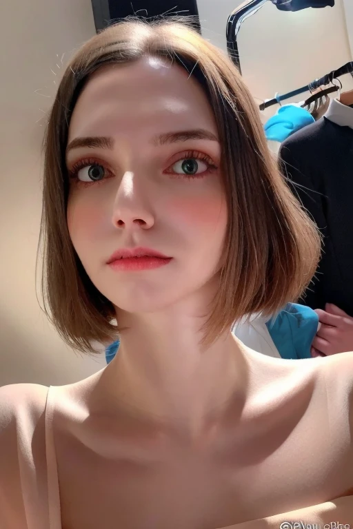 Hyperrealist portrait of female by david hockney and alphonse mucha,fantasy art, photo realistic, dynamic lighting, artstation, poster, volumetric lighting, very detailed faces, 4 k, award winning,, 1girl, evil smile, in the dark, deep shadow, low key,cowboy shot,(official clothing:1.4) ,long hair,white hair,chuuChloe,