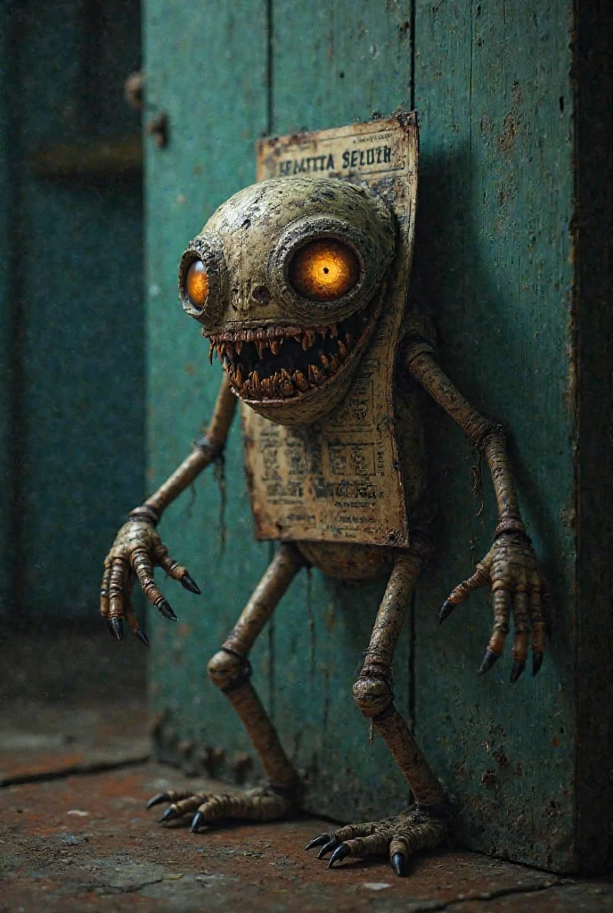 Evil doll with ouija board