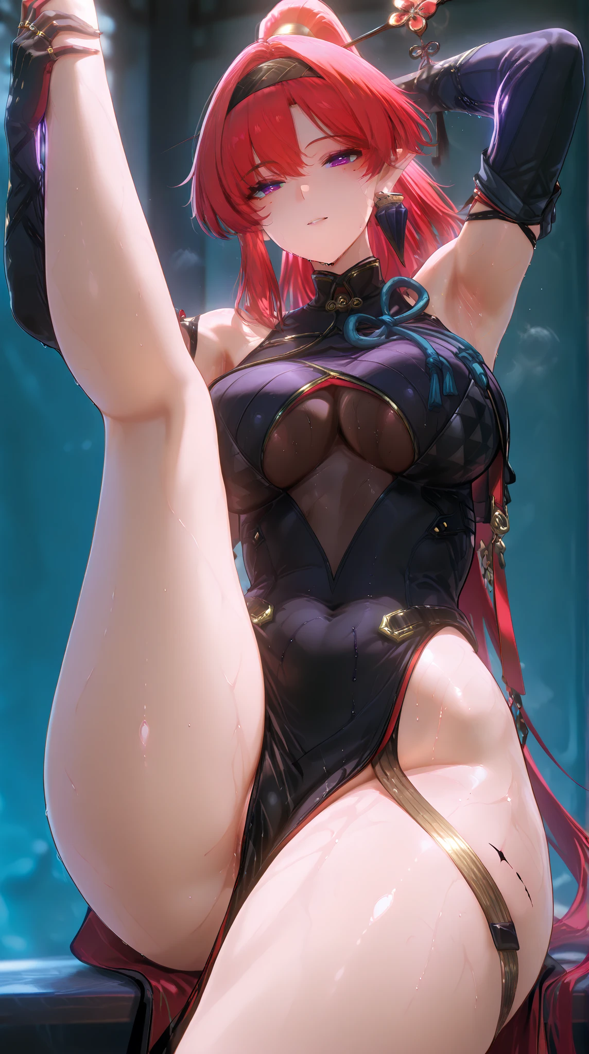 ((Masterpiece: 1.2)), Florence Nightingale in Fate, depicted in a micro bikini, showcases a Venus Body of unparalleled realism (1.5). The meticulous detailing of her skin, true to life (1.2), exudes best quality and a masterpiece (1.2), boasting high detail. Her pink hair, styled in a ponytail or a braid, accentuates the full body shot (1.1) rendered by Octane, revealing an Extremely detailed CG. Unity 8K wallpaper brings out the vivid colors and hyper realistic lighting.
Florence's massive breasts, big ass,
