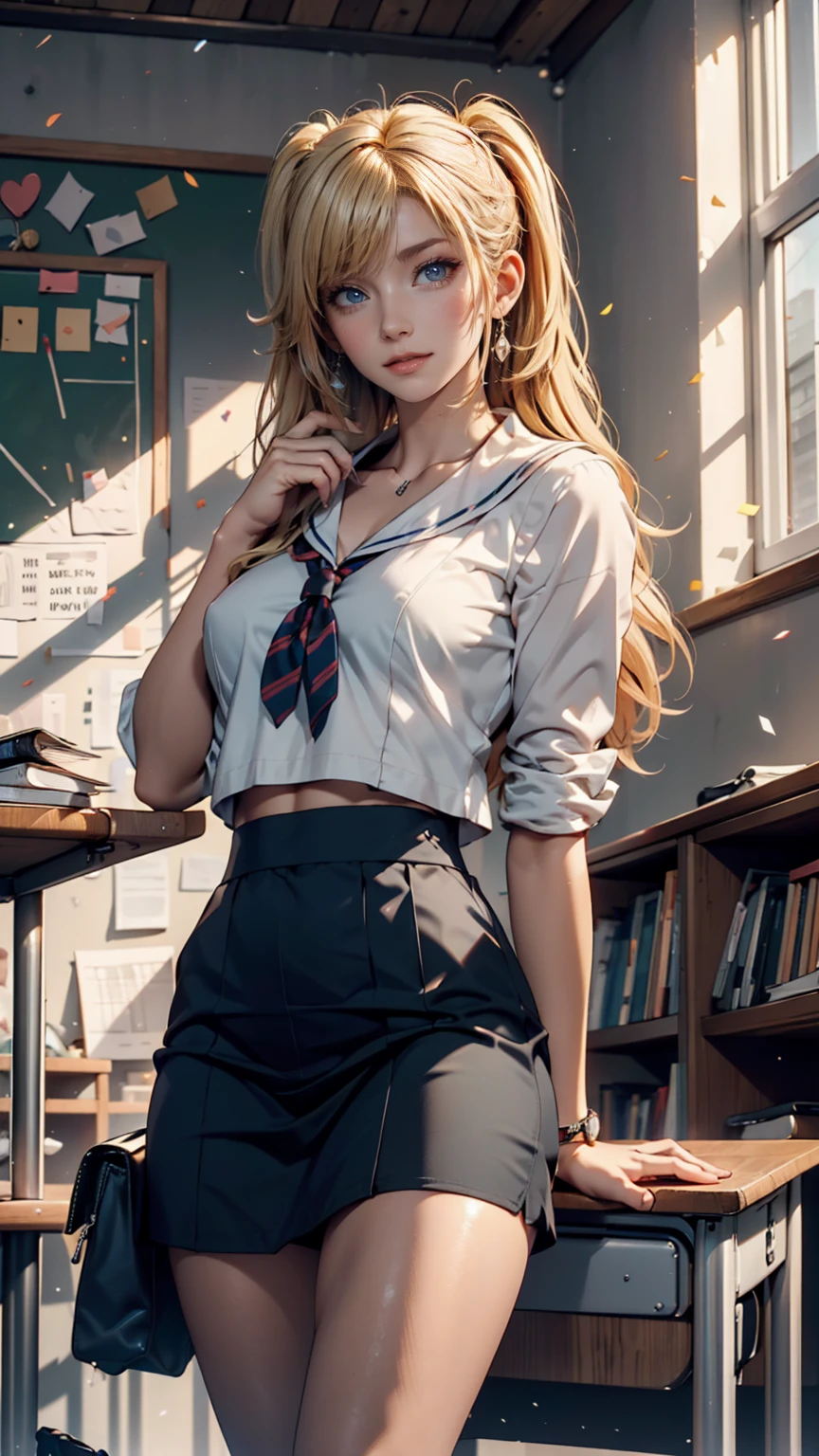 Ah Style, shingeki no kyojin,, , Krista Lentz,, One girl, belt, belt buckle, Blonde, blue eyes, Brown footwear, brown pants, buckle, chest belt, collared shirt, diamond (shape), Floating Hair, From the side, whole body, Gray background, Hair between the eyes, Place your hands on your thighs, Long Hair, Long sleeve, Looking to the future, with own hands, pants, Part your lips, shirt, shoes, Sitting, alone, Shine, star (symbol), Thigh straps, white shirt, , , ((masterpiece)), Highest quality, , 
