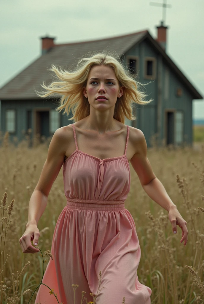 Photo Awarded for Best Quality Masterpiece Topless Woman Freckled Face Blond Blonde Windblown Emerald Eyes Strapless Dress Modern by Jeremy Lipkin by Antonio J.. Manzanedo by lee jeffries Nikon D850 film stock photography 4 camera kodak portra 400 lens f1.6 Rich Colors Realistic Textures Ultra Realistic Theatrical Lighting Unreal Mechanics Trending on the artstation cinestill 800,  fisheyelens, Short skirt style, windy beach, Lake Scotland, ln the forest