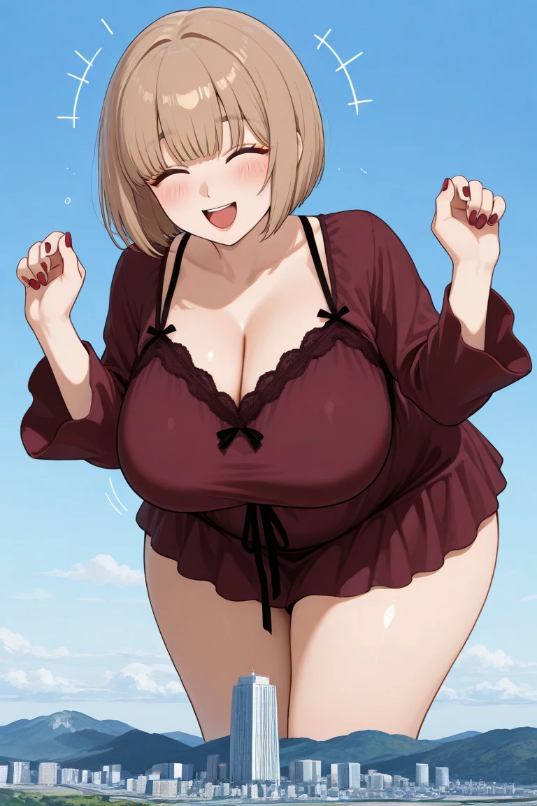 Anime illustration、highest quality、A short and plump high school girl、Belly button piercing、Penguin Girl、Penguin Suit、Perfect proportions、Aquarium、iceberg、Clear skies、overwhelmingly big breasts、Beautiful, shining eyes、Cowboy Shot、smile、Excessive sweating、Noise Reduction、detailed hand