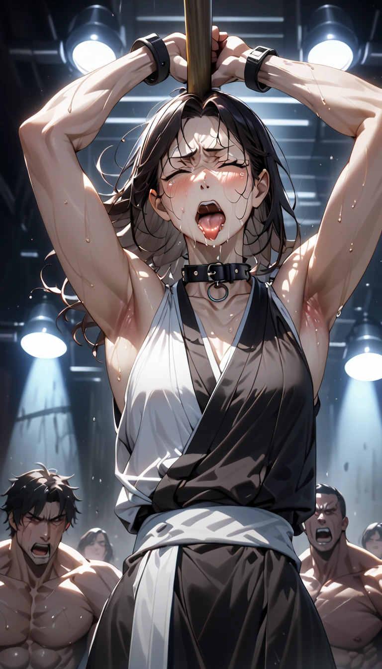 Manhattan Cafe Base, Black Hair, Long Hair, Horse ears, earrings, Yellow Eyes,Sleeveless shirt, (masterpiece),(Highest quality),(Super detailed),(Best illustrations),(Best Shadow),(Absurd),(Detailed face),(so beautiful),One girl,Dim Lightning,In the dressing room,In the heat,Excited,View your viewers,Heavy breathing,Shiny skin,Sweat,,,Old age,, Watery eye,,Are standing,Open clothes, Micro Skirt,Open Vest,Open shirt,No underwear, Puffy nipples,Hypnotized,Pink Eyes,Telephone,orgasm, Bedroom, indoor, (Masturbation), (Squirting), sexual excitement, Ahegao,Open your mouth, Stick your tongue out,Rolling your eyes, Composition from below