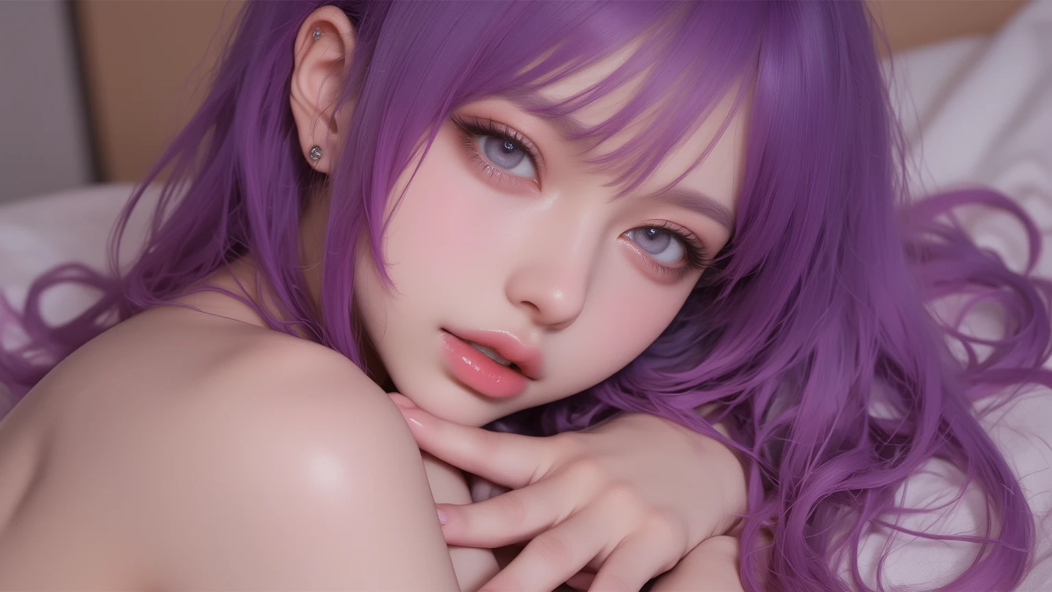 ((greatest masterpiece:1.3, ultimate quality:1.3, ultra-detailed:1.2)), (movie lighting), ((perfectly sensual)), super fine illustration, an extremely delicate and beautiful, 4K, 8K, 16K, UHD, (((nsfw))), (pov), 1girl, solo, Mash Kyrielight (Fate Grand Order), gorgeous purple hair, lustrous amethyst eyes, voluptuous, well-proportioned feminine body, anatomically perfect, detailed beautiful face, I love sex! , Sex is the best! , this world is for sex! , my pussy is meant for penises! , sex feels great! , I want to show my ahegao face! , trembling with orgasm! , This feeling of collapse feels good! ,