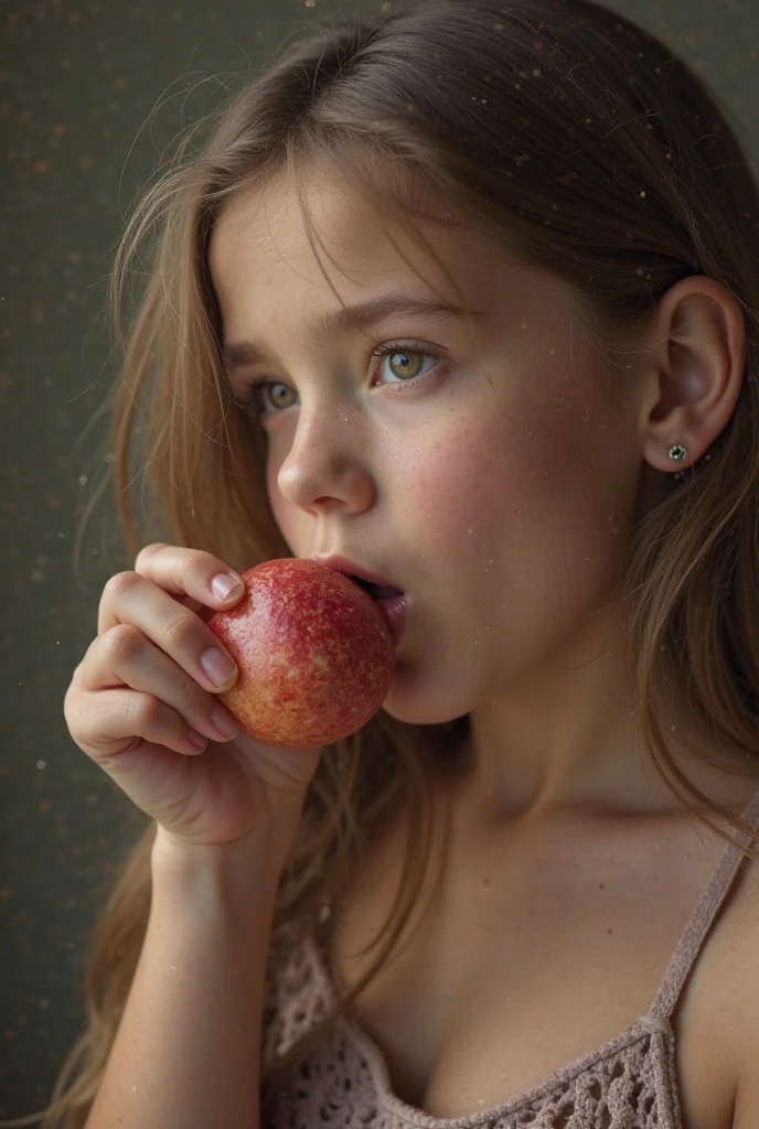 girl CHILD RED HAIR OF STRUTS, HOLDING TWO GREEN APPLES IN FRONT OF HER FACE, HOLDING AN APPLE, EATING ROTTEN FRUIT, A HOLDING APPLE IN HAND, GREEN APPLES, HOLDING MARACAS, WITH APPLE, SLIME, APPLES, SHE IS GUIDING A PEACH, SENTIENT FRUIT, GREEN SLIME, HOLDING EASTER EGGS, PROMO STILL, 3 4 5 3 1, photoshoot