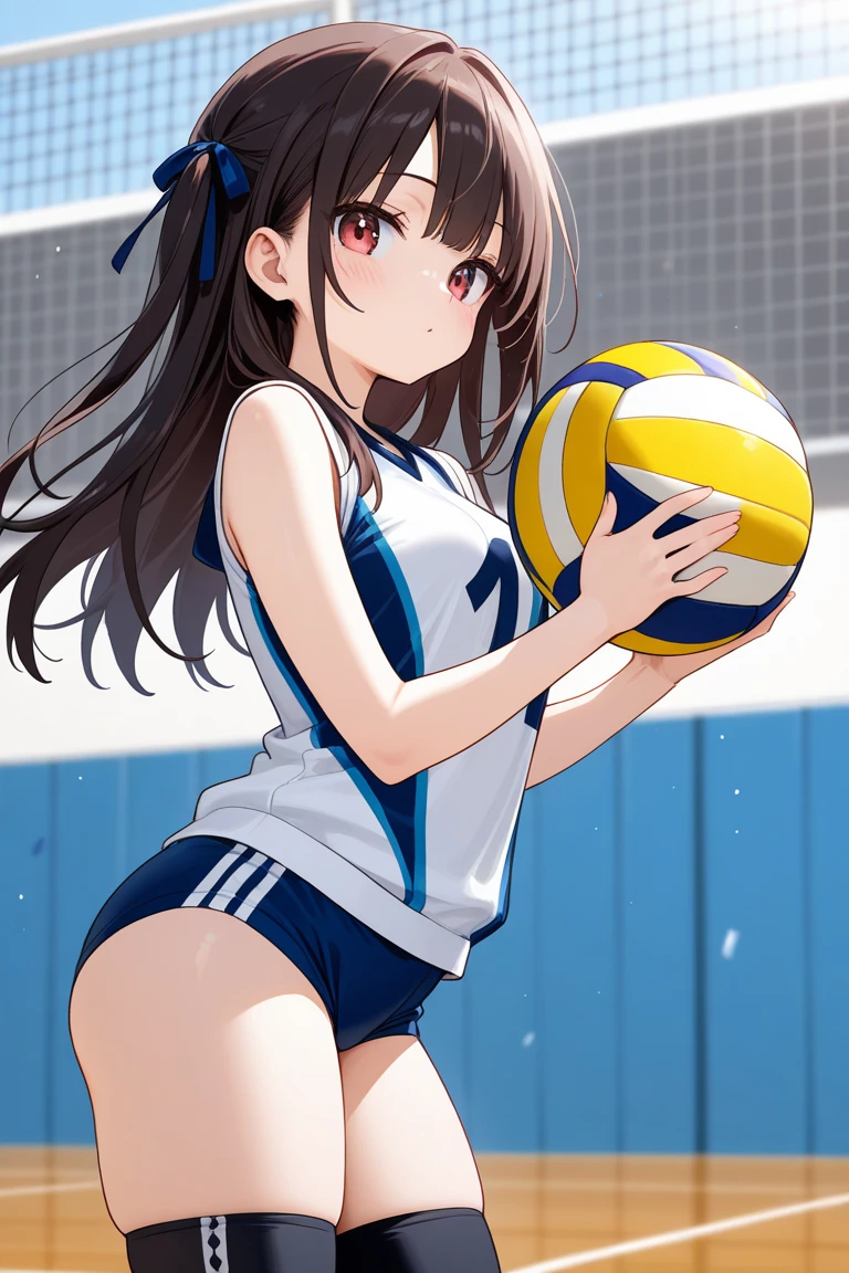 unity 8k wallpaper, anatomically correct, (((masterpiece))), (((best quality))), (((ultra detailed))), (((high-resolution))), ((super fine illustration)), ((Ultimate cutie)), ((detailed beautiful face)), perfect hands, perfect finger, (((good anatomy))), BREAK, multiple girls, lovingly gaze, harem, group picture, 17 years old, (potbelly), (Curve), medium breasts, ((thick thighs)), Shiny hair, (((coquettish smile))), (((blush))), BREAK, Adidas, Sleeveless collared Volleyball Uniforms, ((wristbands)), BREAK, (Hold the beautiful spherical 6-inch volleyball), ((Sweat)), (perspired), (Heavy breathing), in gymnasium, in volleyball court, depth of field, strong light, cowboy shot,,
