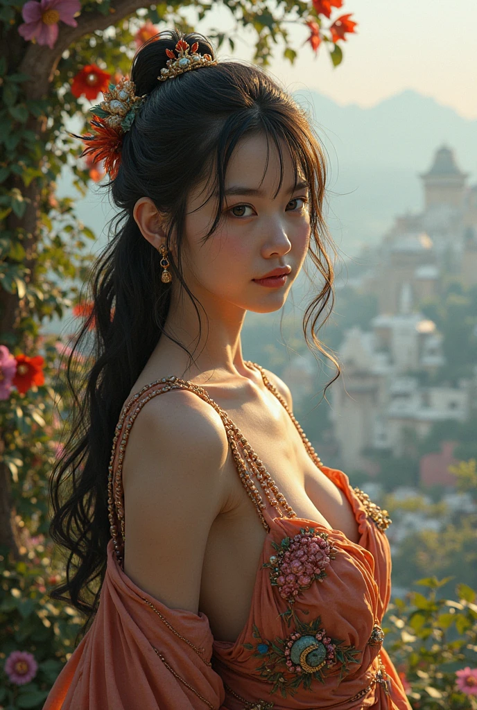 (masterpiece, high resolution, photo-realistic:1.4), (capturing a stunning woman with long black hair, wearing a form-fitting red dress that accentuates her attractive physique:1.3), (the elegant dress hugging her curves and showcasing her alluring figure:1.2), (her confident and poised demeanor as she strolls near the iconic Colosseum in Rome:1.3), (Canon EOS R5 mirrorless camera:1.2), (paired with a Canon RF 85mm f/1.2L USM lens:1.2), (capturing every detail of her captivating presence and the beautiful surroundings:1.2), (the Colosseum towering in the background, a symbol of ancient history and grandeur:1.2), (the vibrant red of her dress contrasting with the ancient stone architecture:1.2), (a warm and sunny day, with soft sunlight enhancing the scene:1.1), (a delightful photo of a woman exuding elegance and allure, exploring the historic beauty of Rome:1.2).
