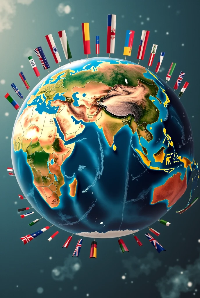 Top 5 richest country in the world with country flag and earth also upload top 10 richest country photo