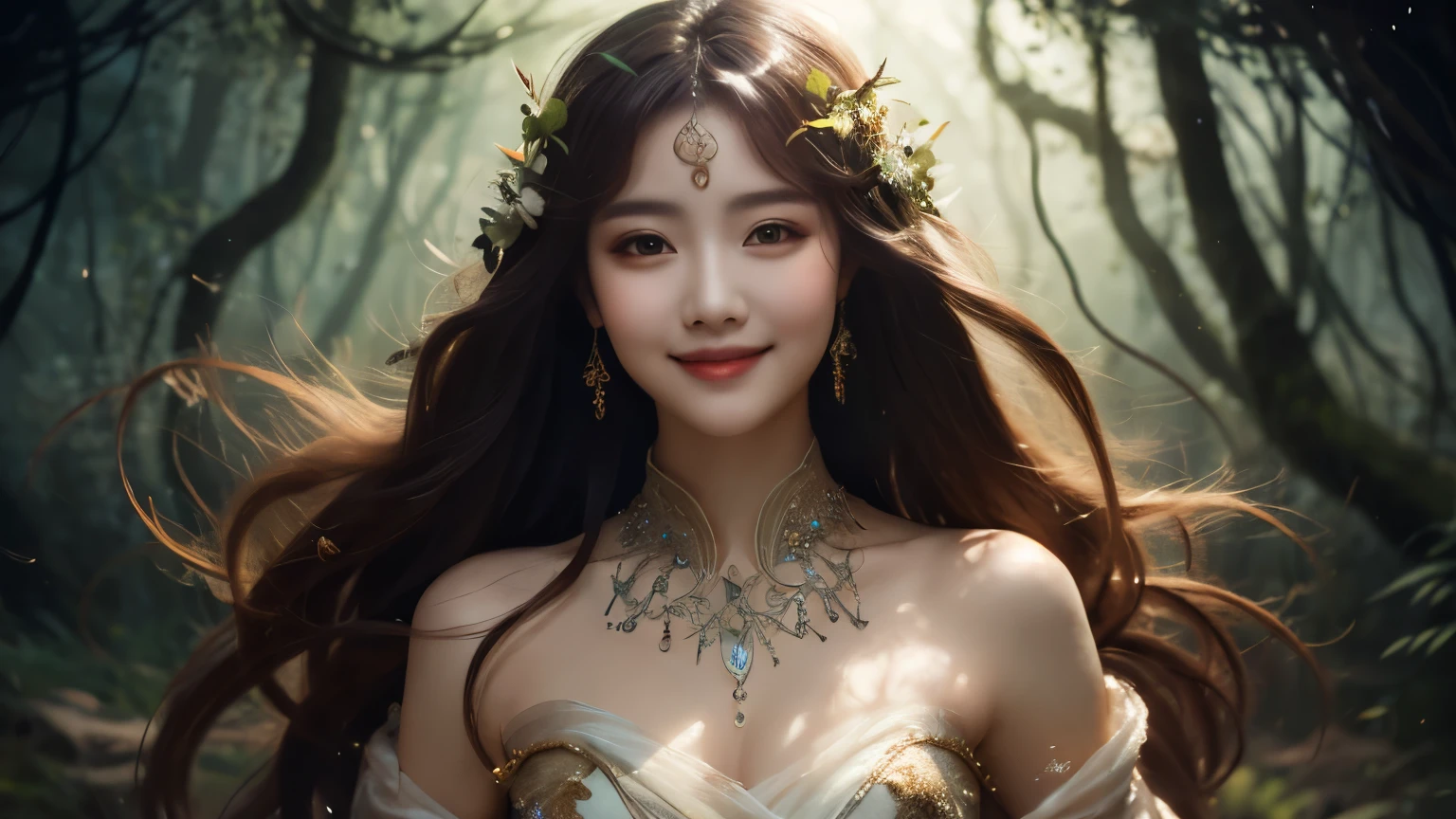 A stunning masterpiece by Luis Royo, featuring a top-quality and realistic portrayal of a beautiful girl with shiny, natural skin texture. This surreal portrait captures the essence of youth and beauty, with intricate details on the girl's two arms and two legs.