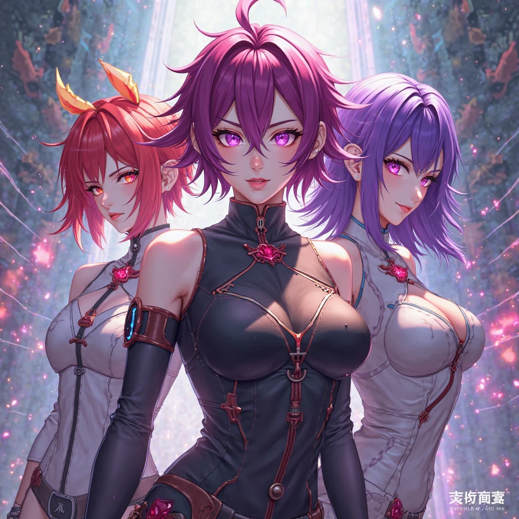 (masterpiece, best quality),best quality, best resolution, (ultra-detailed), (3heads:1.5), 1girl, (raiko horikawa:1.3), masterpiece, best quality, black top, crop top, ((stomach)), midriff, ((groin)), white skirt, normal ears, shackles, wavy red hair, very long hair, wavy hair, sidelocks, red eyes, parted lips, single horn, sweat, cute, toned belly, hand on own chest, eyelashes, (25 year old woman:1.3), (masterpiece:1.5), (best quality:1.5), (beautiful detailed), extremely detailed CG, extremely delicate and beautiful, depth of field, (finely detailed face), (perfect details:1.2), (mature female:1.3), wide pelvis, slender, large veiny breast, 8k resolution, very high quality, very high definition, extremely detailed, masterpiece, wavy red hair, long hair, alluring presence, braid, short skirt, close up, big tits, young, purple tie,