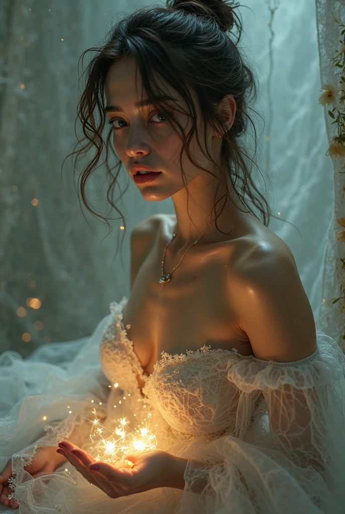 Make wallpapers of different styles with women with cross necklaces doing different thinks. Attractive Silhouette different positions 