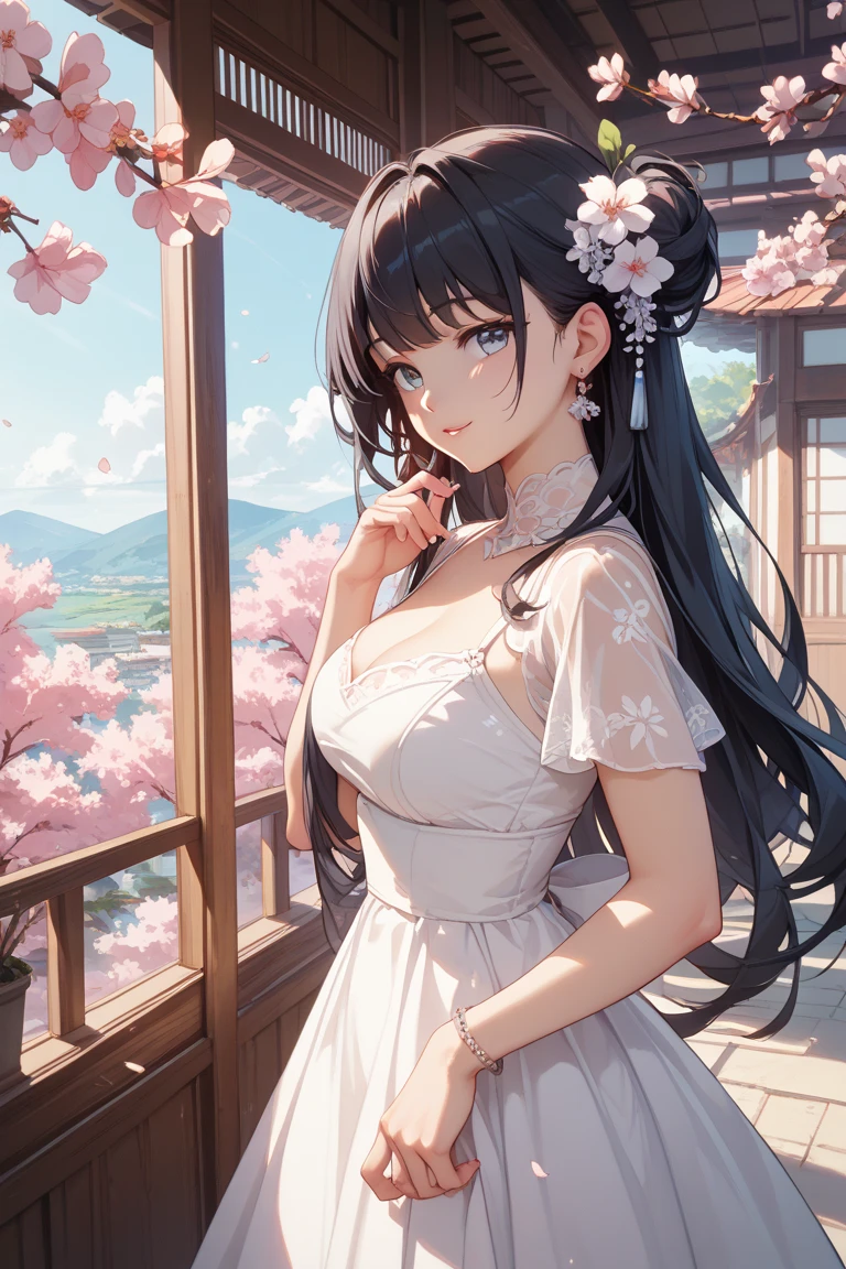 (Best quality at best,4K,8K,A high resolution,tmasterpiece:1.2),jpn,,one-girl,is shy,Superskirt:1.5,white colors,is shy地,looking back at the camera,get down on the bed:1.8,Pouting your hips:1.33,Cocked